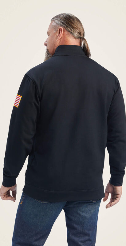 FR Durastrech Fleece 1/2 Zip Job Shirt Back